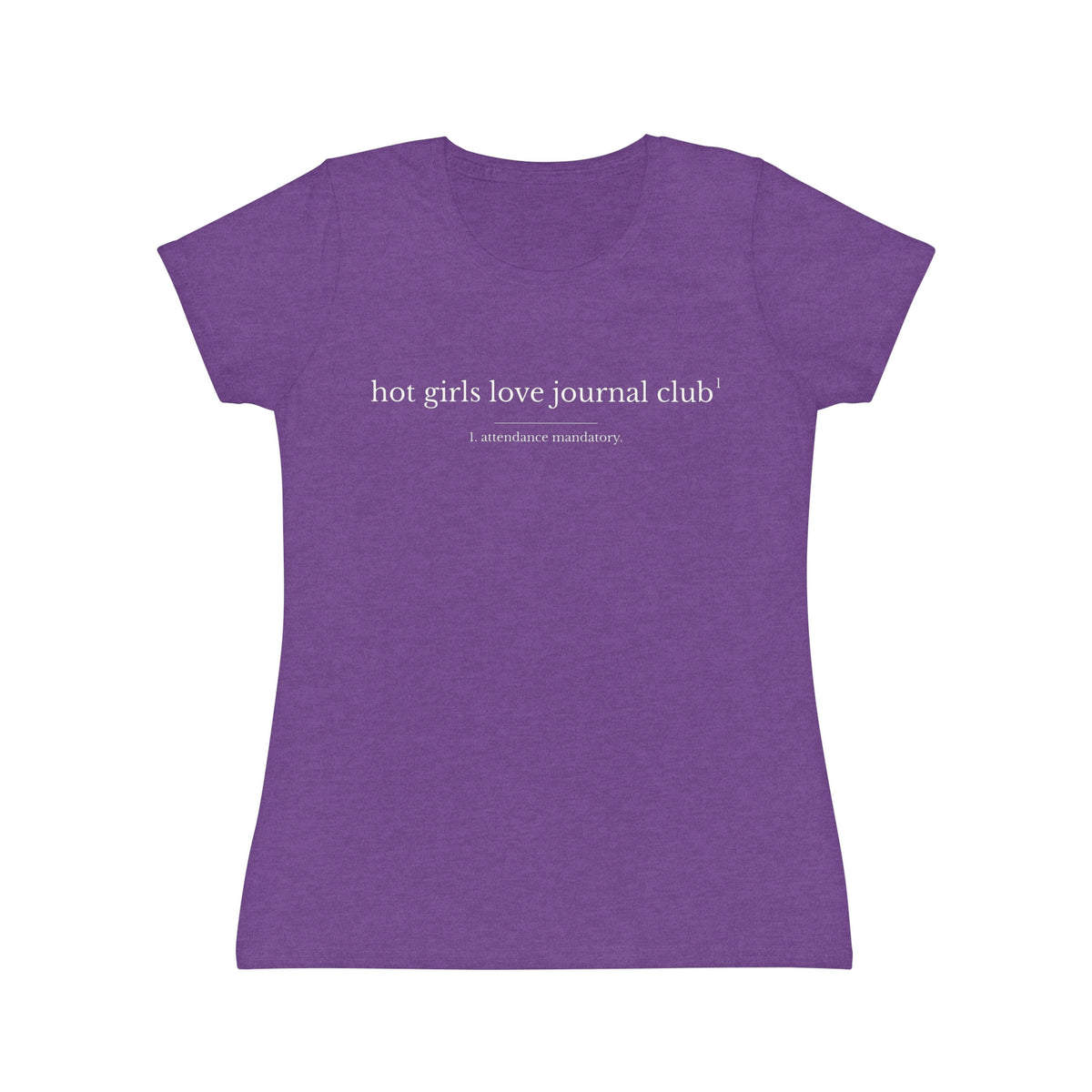 Hot Girls Love Journal Club Tee — Women's Minimal Literary Graphic T-Shirt