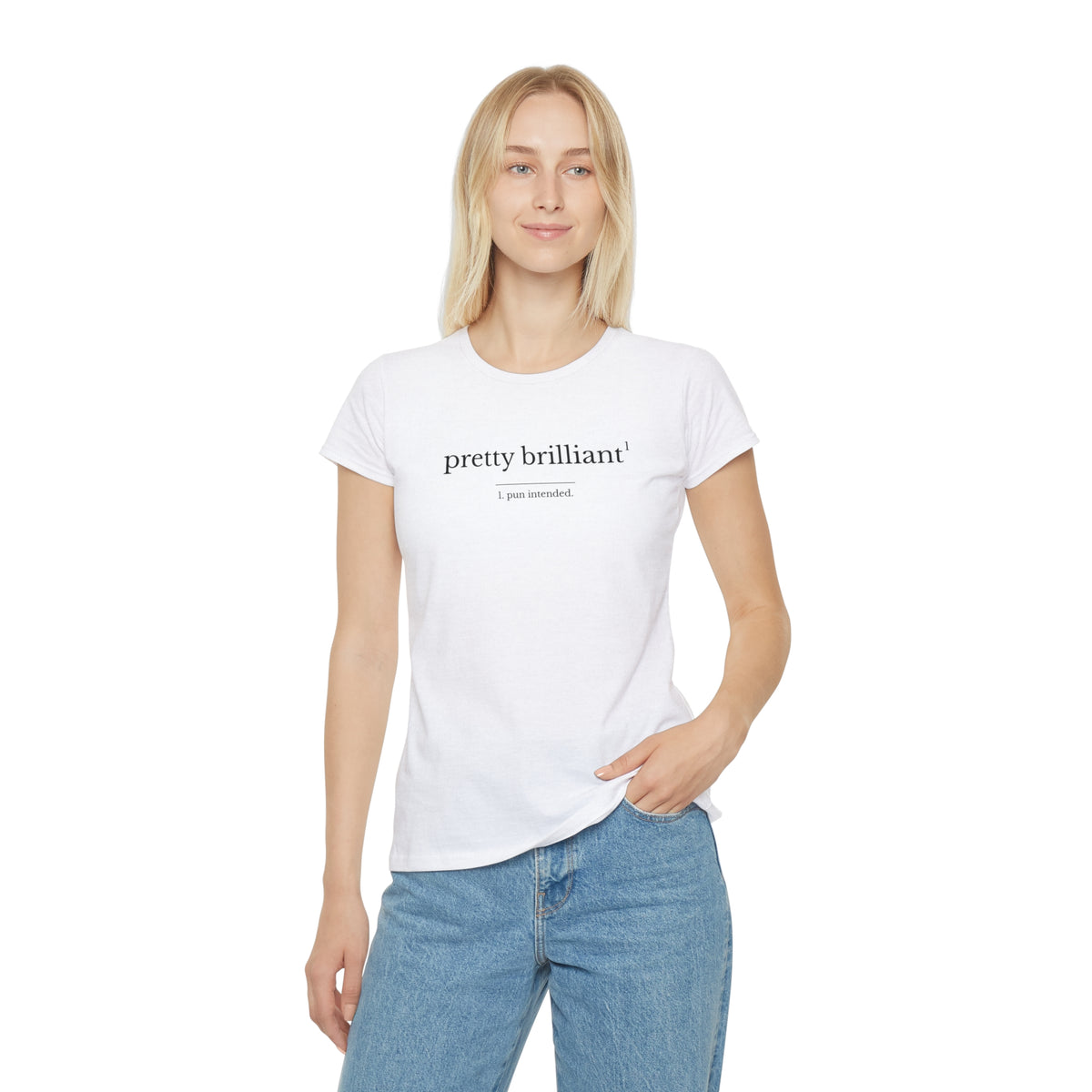 Pretty Brilliant Women’s T-Shirt — Minimalist Feminine Graphic Tee